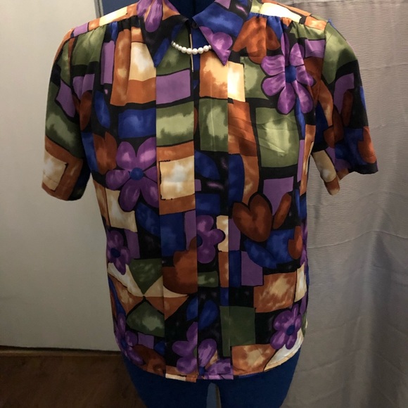 Women multi-Colored blouse with beads - Picture 3 of 6